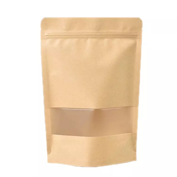 Pack Bolsas Ziploc Papel Kraft Con Visor X Cm Insumos Cosmetica