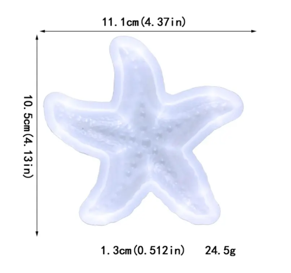 Molde De Silicona Estrella De Mar Insumos Cosmetica