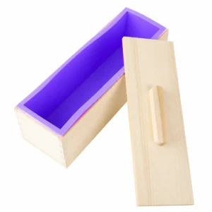 Molde De Silicona Con Base De Madera Y Tapa