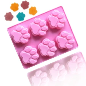 Molde de silicona patitas perro.