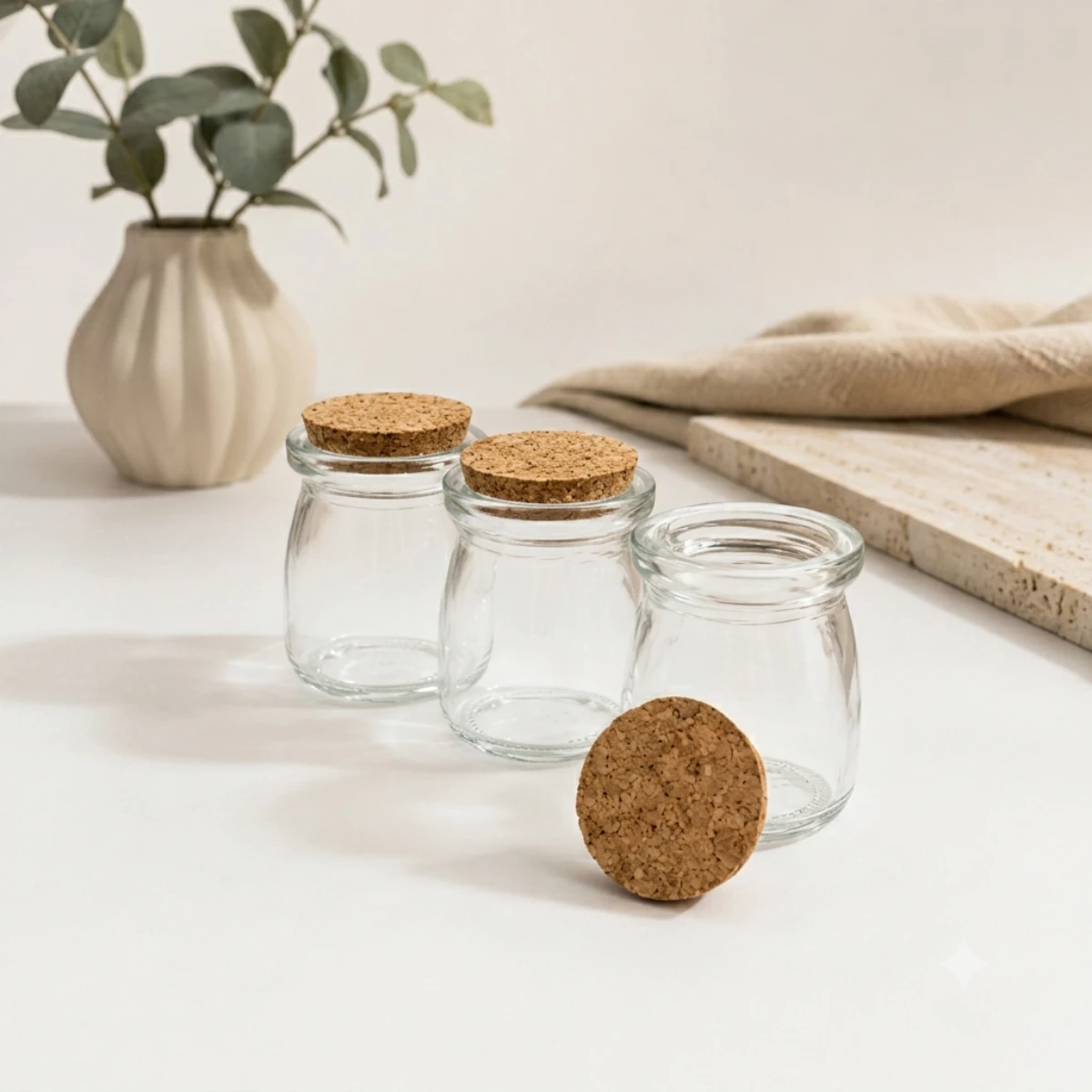 Frascos de vidrio con tapa de corcho 100ml - Imagen 4