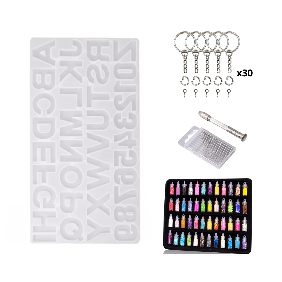 kit llaveros resina