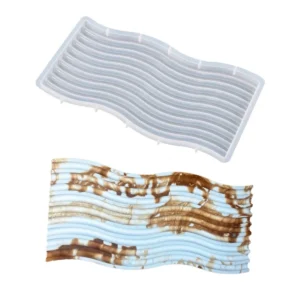 Molde de silicona bandeja rectangular ondas