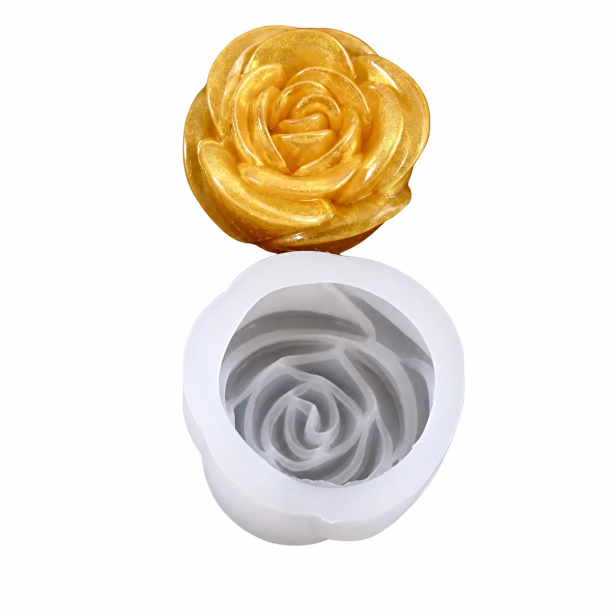 Molde rosa pequeña vela