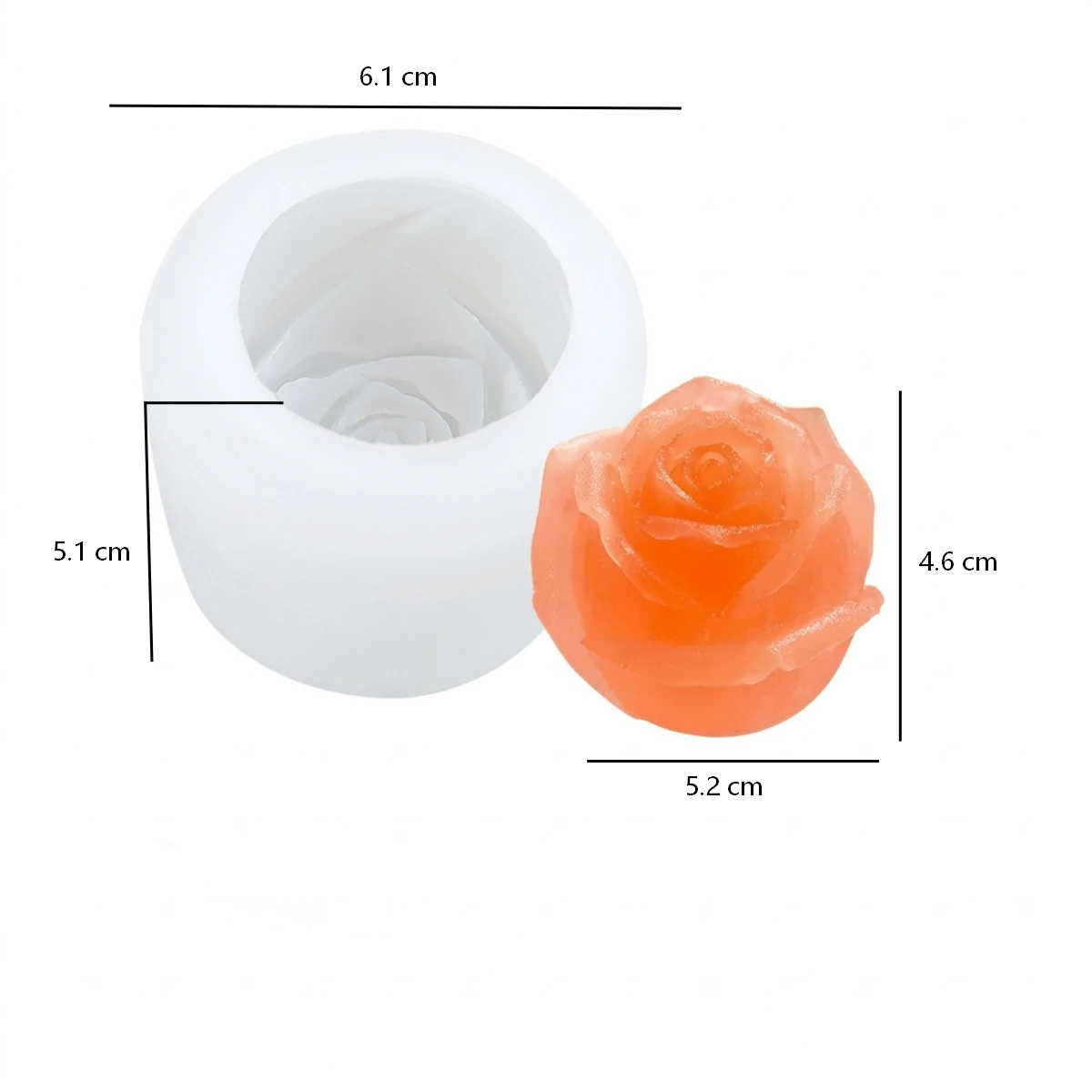 Molde rosa vela