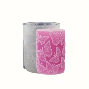 Molde de silicona mariposas vela