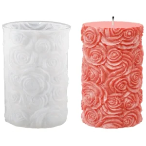 Molde de silicona rosas vela rose
