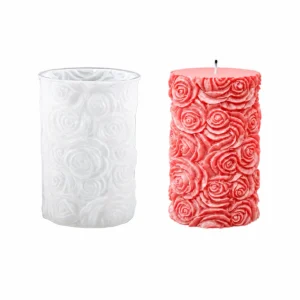 Molde de silicona rosas vela rose
