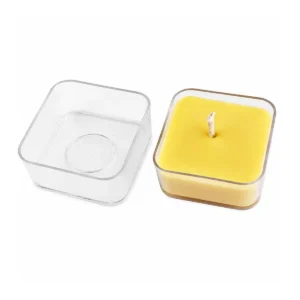 Envase cuadrado mini para velas - pack
