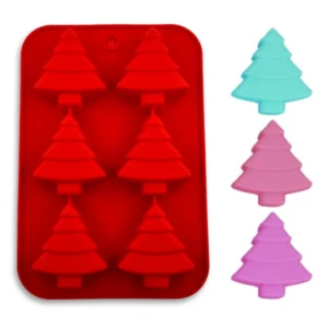 Molde de silicona árboles navidad jabón