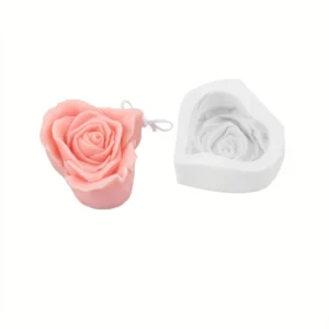Molde de silicona corazon flor