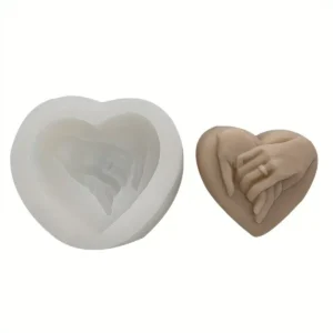 Molde de silicona corazon manos