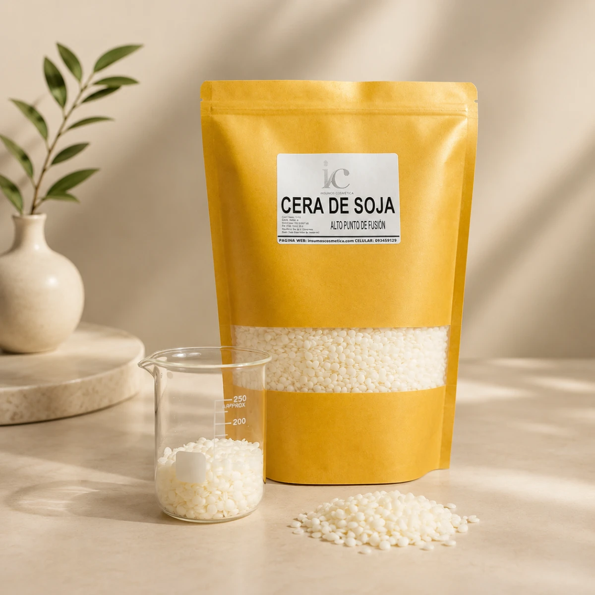 Cera de Soja de Alto Punto de Fusión Velas - Imagen 2
