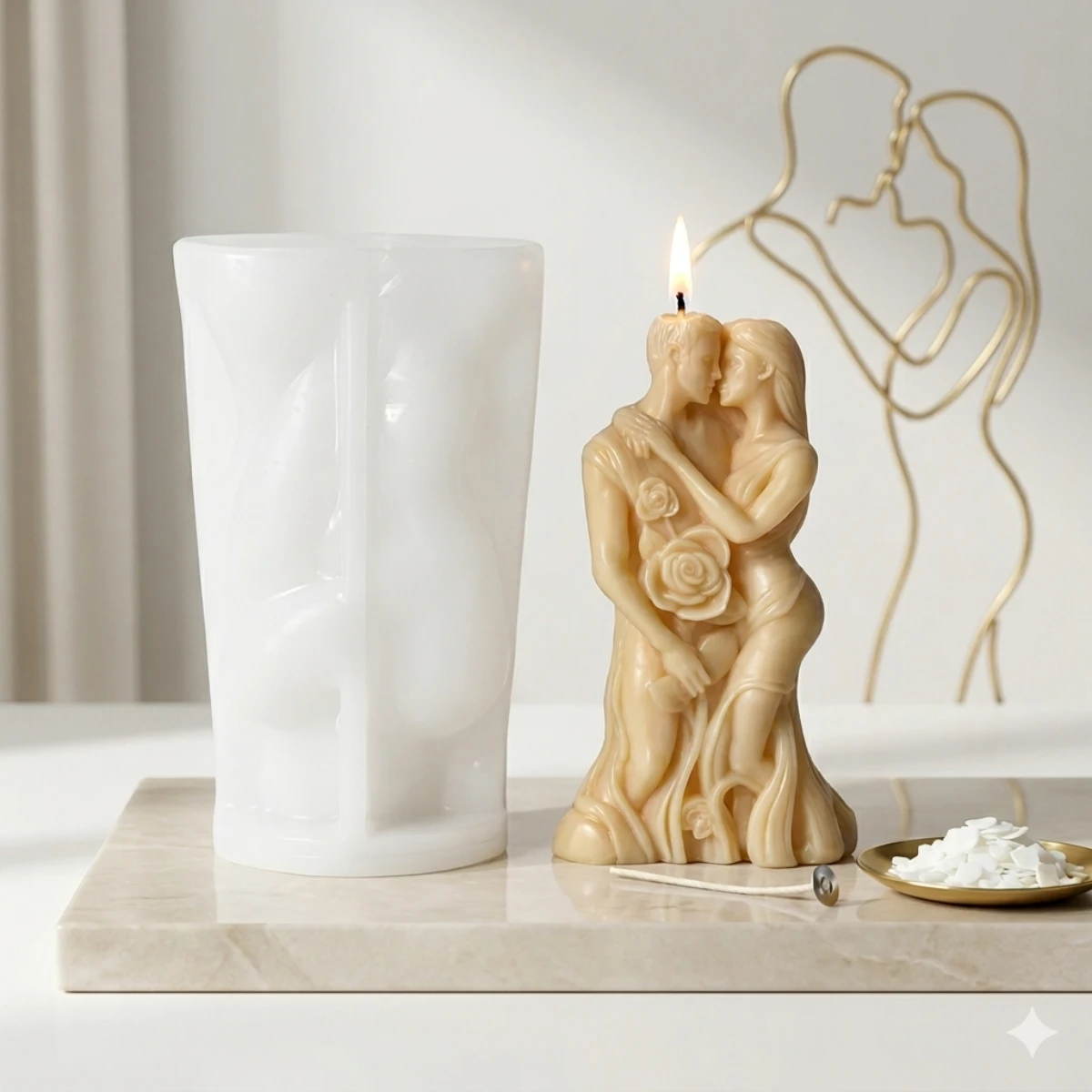 Molde de silicona pareja beso - Imagen 4