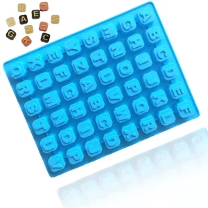 molde de silicona letras cuadradas