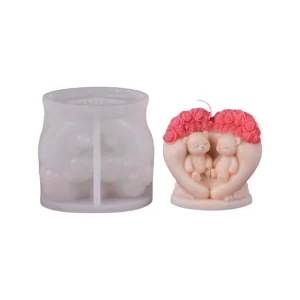 molde ositos corazon