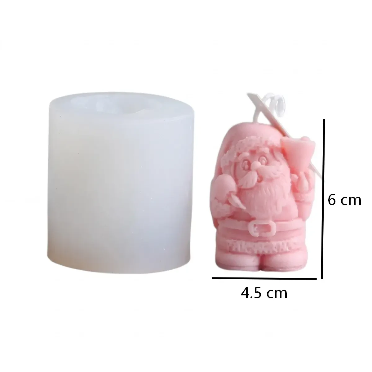 Molde papa noel campana de silicona - Imagen 2