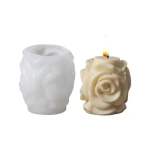 molde rosa vela de silicona
