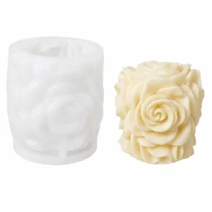 Molde rosa vela de silicona