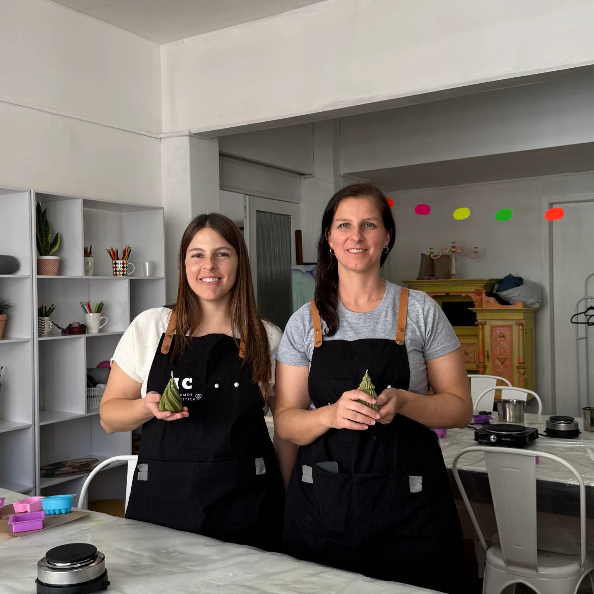 Velas de soja y coco