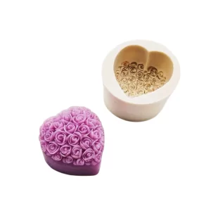 mode de silicona corazon rosas