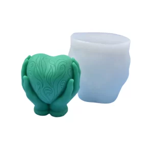 molde de silicona manos con corazon