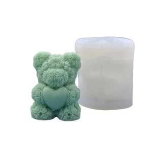 molde de silicona oso flores