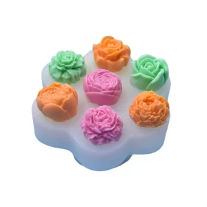 molde de silicona flores varias