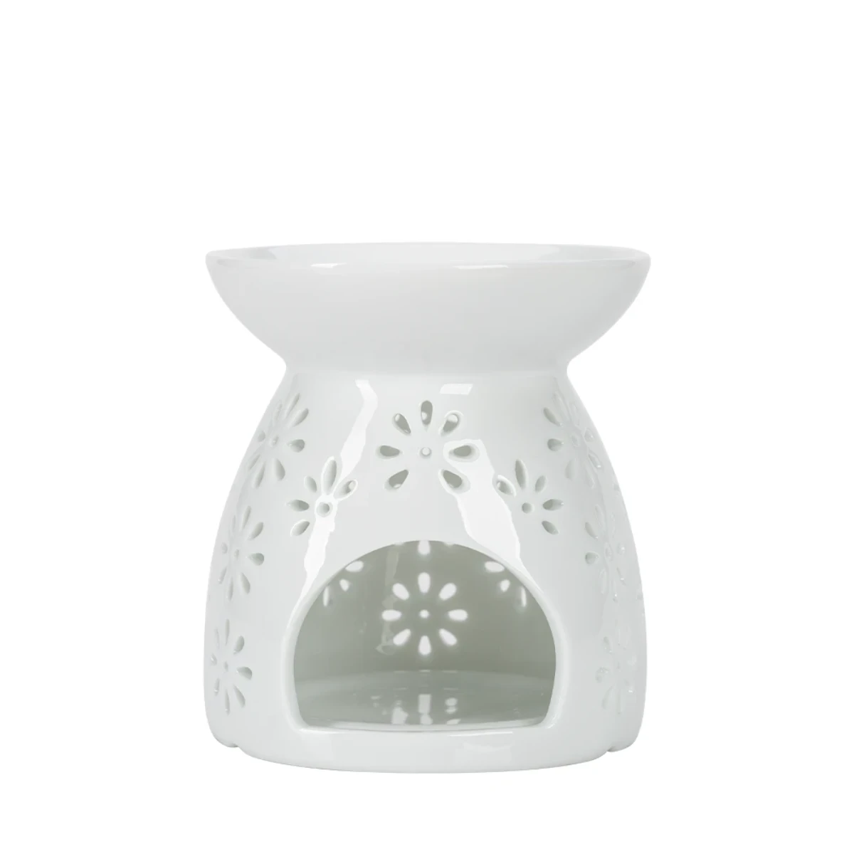 Hornito para esencias de ceramica flores - Imagen 2