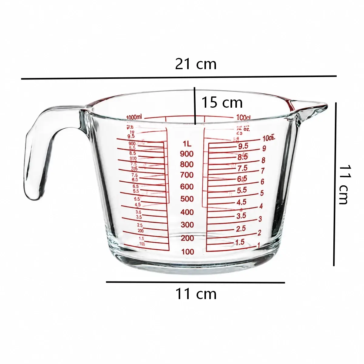 Jarra de vidrio medidora 1L - Imagen 2