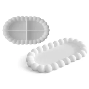 Molde de silicona bandeja ovalada burbujas.