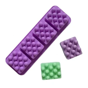 Molde De Silicona Masajeador Rectangular Para Jabones