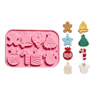 molde de silicona navideño jabones