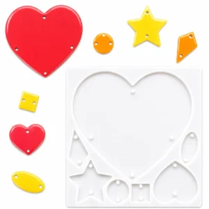 Molde de silicona corazón y figuras variadas