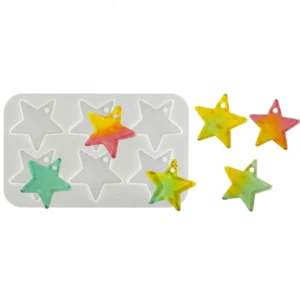 Molde silicona estrellas para resina