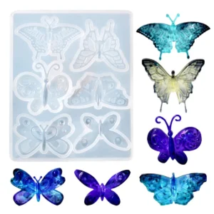 Molde de silicona mariposas resina