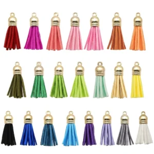 Borlas para llaveros de colores