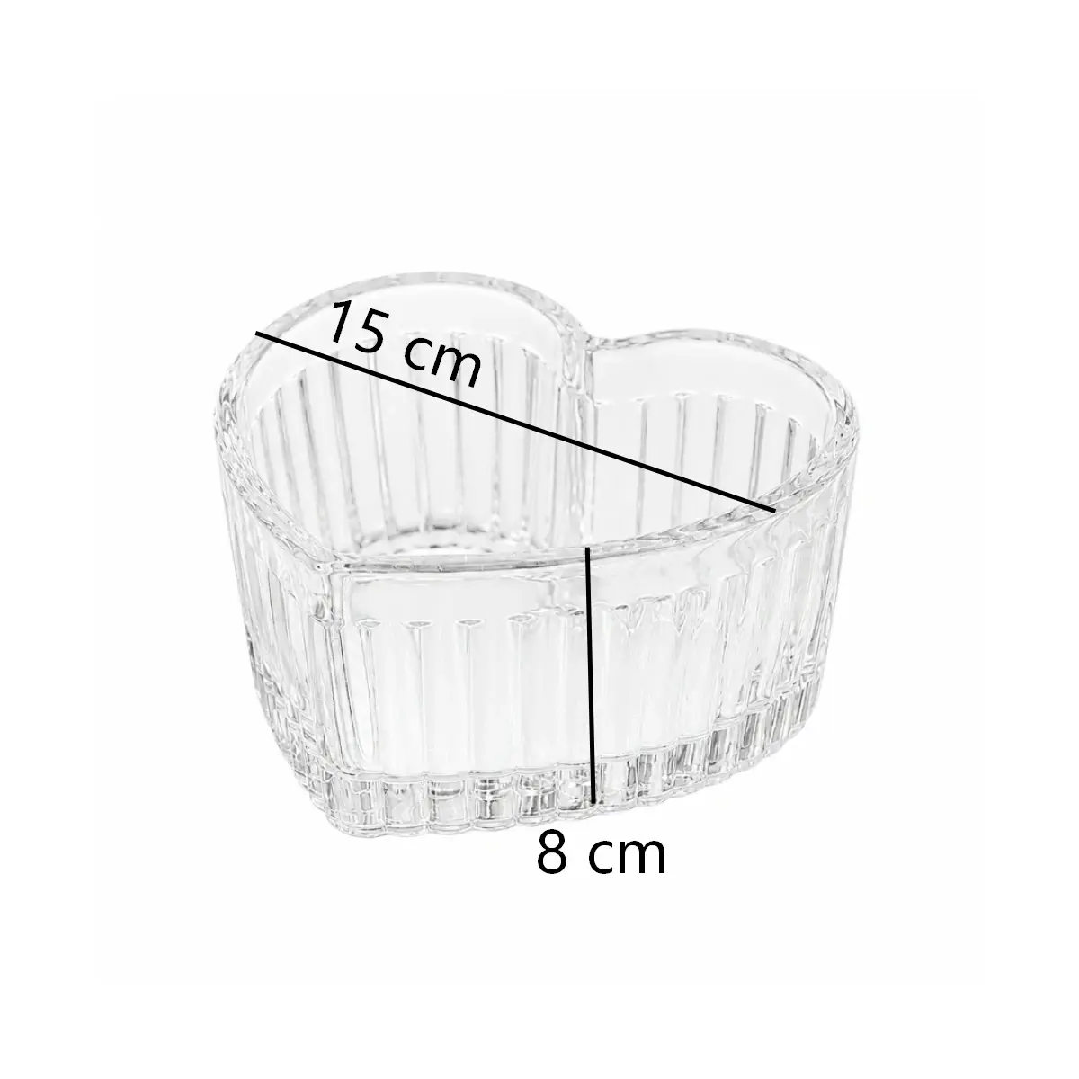Pack 6 envases corazón de vidrio 200ml - Imagen 2