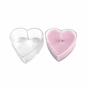 Envase Corazón Mini De Acrilico - Pack 10 Unidades