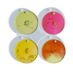 Molde de silicona llaveros circulares x4