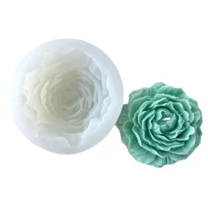 Molde de silicona peonia velas