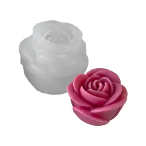 Molde de silicona rosa redonda