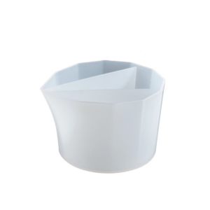 vaso de silicona con 3 reparticiones