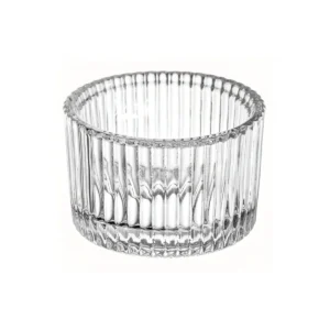 Vaso de vidrio con relieve