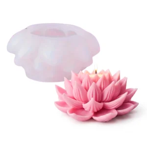 molde silicona vela flor loto