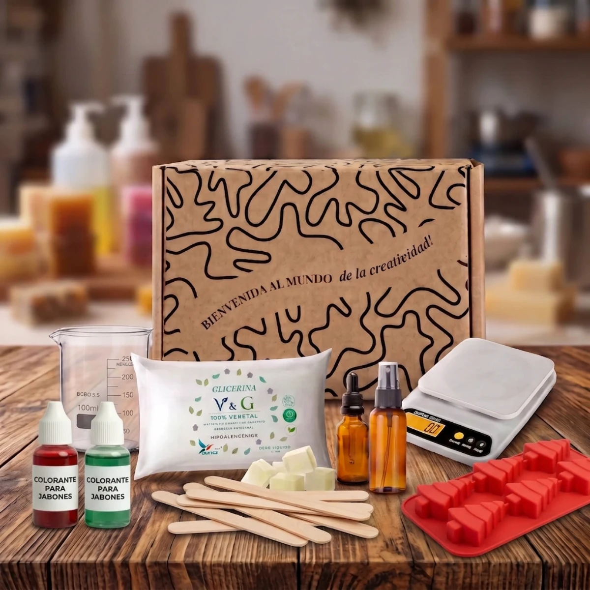 Kit inicio jabones de glicerina navideños - Imagen 3
